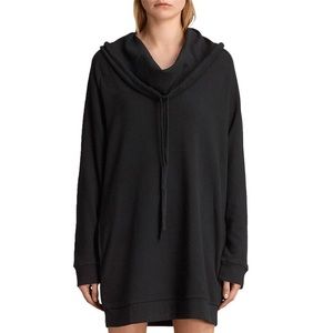 Allsaints Kaye Hooded Sweatshirt Dress 